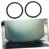 Hoement 2pcs Singing Bowl Rubber Rings Meditation Bowl Mat Cushion for Enhanced Sound Quality Black Rubber Gasket for Tibetan Instruments view 2