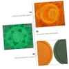 YARNOW 2pcs Handcrafted Embroidered Sound Bowl Mats Decorative Yoga Meditation Cushions Seven Chakras Design Religious Themed Rounded Tea Pads view 3