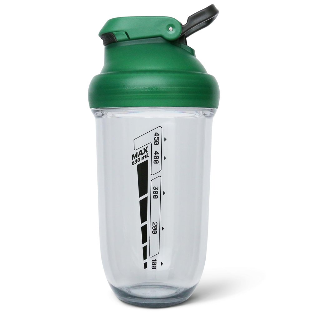 20 oz protein shaker bottle, TRITAN Plastic, BPA/BPS Free Whey Protein Drink Cups for Pre-Workout and Gym, Blender Shaker for Blending Protein Shakes, Overnight Oats and Smoothies (green)
