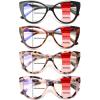 CLASAGA Progressive Multifocus Reading Glasses for Women Blue Light Blocking Spring Hinge Computer Multifocal Cat Eye Readers (4 CAT, 1.75, x) view 1