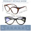 CLASAGA Progressive Multifocus Reading Glasses for Women Blue Light Blocking Spring Hinge Computer Multifocal Cat Eye Readers (4 CAT, 1.75, x) view 2