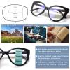 CLASAGA Progressive Multifocus Reading Glasses for Women Blue Light Blocking Spring Hinge Computer Multifocal Cat Eye Readers (4 CAT, 1.75, x) view 3