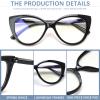 CLASAGA Progressive Multifocus Reading Glasses for Women Blue Light Blocking Spring Hinge Computer Multifocal Cat Eye Readers (4 CAT, 1.75, x) view 4
