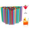 [100 Pcs] Colorful Disposable Cocktail Short Straws - 5.12'' Long 0.24'' Diameter Plant-Based Drinking Straws for Whiskey Bar Club Coffee Soda Party Cold Drinks view 1
