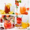 [100 Pcs] Colorful Disposable Cocktail Short Straws - 5.12'' Long 0.24'' Diameter Plant-Based Drinking Straws for Whiskey Bar Club Coffee Soda Party Cold Drinks view 3
