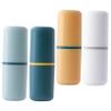 PLAFOPE 4Pcs Travel Toothbrush Holder Portable Toothbrush and Toothpaste Case Compact Bathroom Cup for Travel Hiking and Outdoor Activities view 1