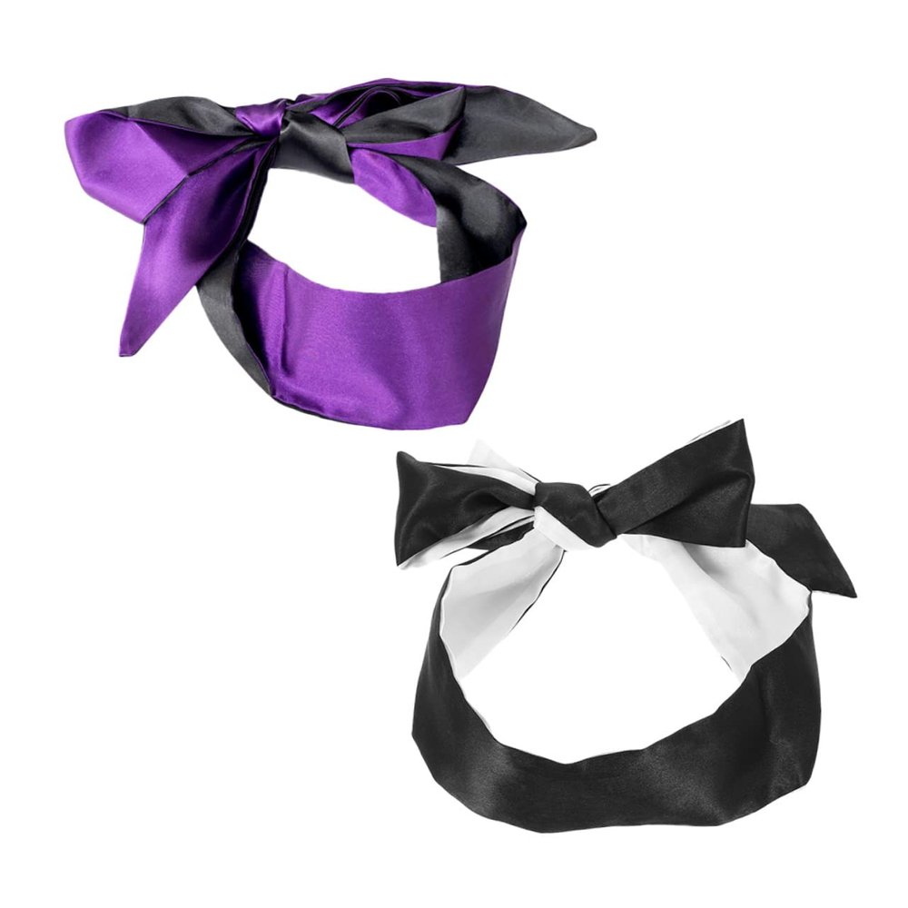 GALPADA 2pcs Sleep Mask for Boys and Girls Decorative Eye Mask Design Satin Portable Eye Cover for Travel Hotel Meditation Comfortable Breathable