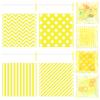 Gersoniel 200 Pcs Cookie Bags, 4 x 4 in Self Sealing Cellophane Treat Bags Plastic Goodie Snack Bag Striped Polka Dot Candy Gift Bag for Summer Birthday Wedding Party Favors(Yellow) view 1