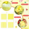 Gersoniel 200 Pcs Cookie Bags, 4 x 4 in Self Sealing Cellophane Treat Bags Plastic Goodie Snack Bag Striped Polka Dot Candy Gift Bag for Summer Birthday Wedding Party Favors(Yellow) view 3