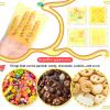 Gersoniel 200 Pcs Cookie Bags, 4 x 4 in Self Sealing Cellophane Treat Bags Plastic Goodie Snack Bag Striped Polka Dot Candy Gift Bag for Summer Birthday Wedding Party Favors(Yellow) view 4