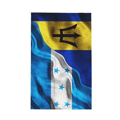 Barbados Barbadian Flag Hondurans Honduras Flag Premium Waffle Kitchen Towel Microfiber Kitchen Towels, Super Absorbent 16 X 26 Inches Reusable Dish Towels for Kitchen and Household