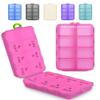 Pill Organizer Travel Medicine Case - Travel Pill Case with Etched Labels, Daily Travel Medicine Case Holder view 1