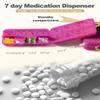 Pill Organizer Travel Medicine Case - Travel Pill Case with Etched Labels, Daily Travel Medicine Case Holder view 4