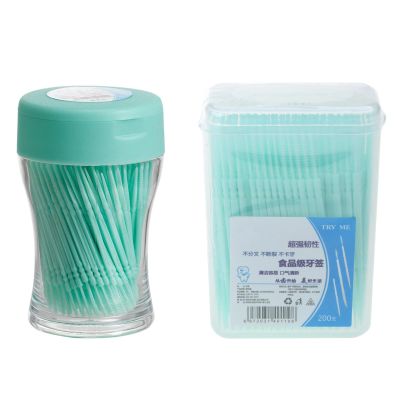 200Pcs Food Grade Toothpick Double-Head Interdental Floss