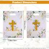 Ysqool 20Pcs First Communion Party Favor Bags, Baptism God Bless Goodie Bags with Handles, Religious Christian Cross Floral Plastic Treat Candy Gift Bag for Kids Birthday Baby Shower Decorations view 2