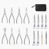 16Pcs Optical Eyeglass Pliers Kit, Portable Eyeglass Repair Kit with Storage Bag, with 8 Pliers and 6 Screwdrivers, 1 Tweezers and Crochet Hook, for Glasses Repair view 2
