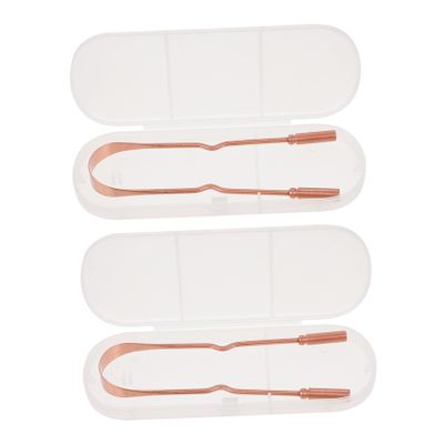 DEARMAMY Tongue Scrapers 2 Sets for Oral Hygiene Effective Mouth Cleaning Tool Sturdy Tongue Cleaner for Reducing Bad Breath for Daily Use