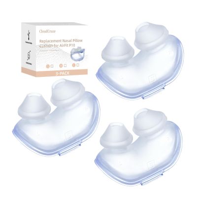 3 Packs Replacement Nasal Pillow Cushion for ResMed AirFit P10, Ultra-Soft Silicone, Better Sealing, Minimize Leakage, Reduce Pressure Points, CPAP Supplies Accessories, Size Small