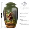 Remembrate Native American Large Urn for Ashes for Women and Men Cremation - Green Decorative Urn for Human Ashes 10 Inch - Burial Urns for Husband and Wife Remains view 2
