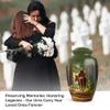 Remembrate Native American Large Urn for Ashes for Women and Men Cremation - Green Decorative Urn for Human Ashes 10 Inch - Burial Urns for Husband and Wife Remains view 3