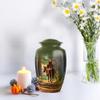 Remembrate Native American Large Urn for Ashes for Women and Men Cremation - Green Decorative Urn for Human Ashes 10 Inch - Burial Urns for Husband and Wife Remains view 4