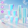 YIMITEE 50 Pack Iridescent Plastic Cup, 12 OZ Disposable Bachelorette Party Cups, Glitter Drinking Cups, Holographic Shiny Beverage Cup, Party Supplies for Disco, Birthday, Wedding, Decorations view 4