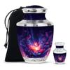 Butterfly Burial Urns for Ashes - Flowers Funeral Urns for Human Ashes Adult Man 3 Inch Small & 10 Inch - Purple Cremation Urn for Mother - Large Memorial Urn for Male and Female, 1 Large & Mini view 1
