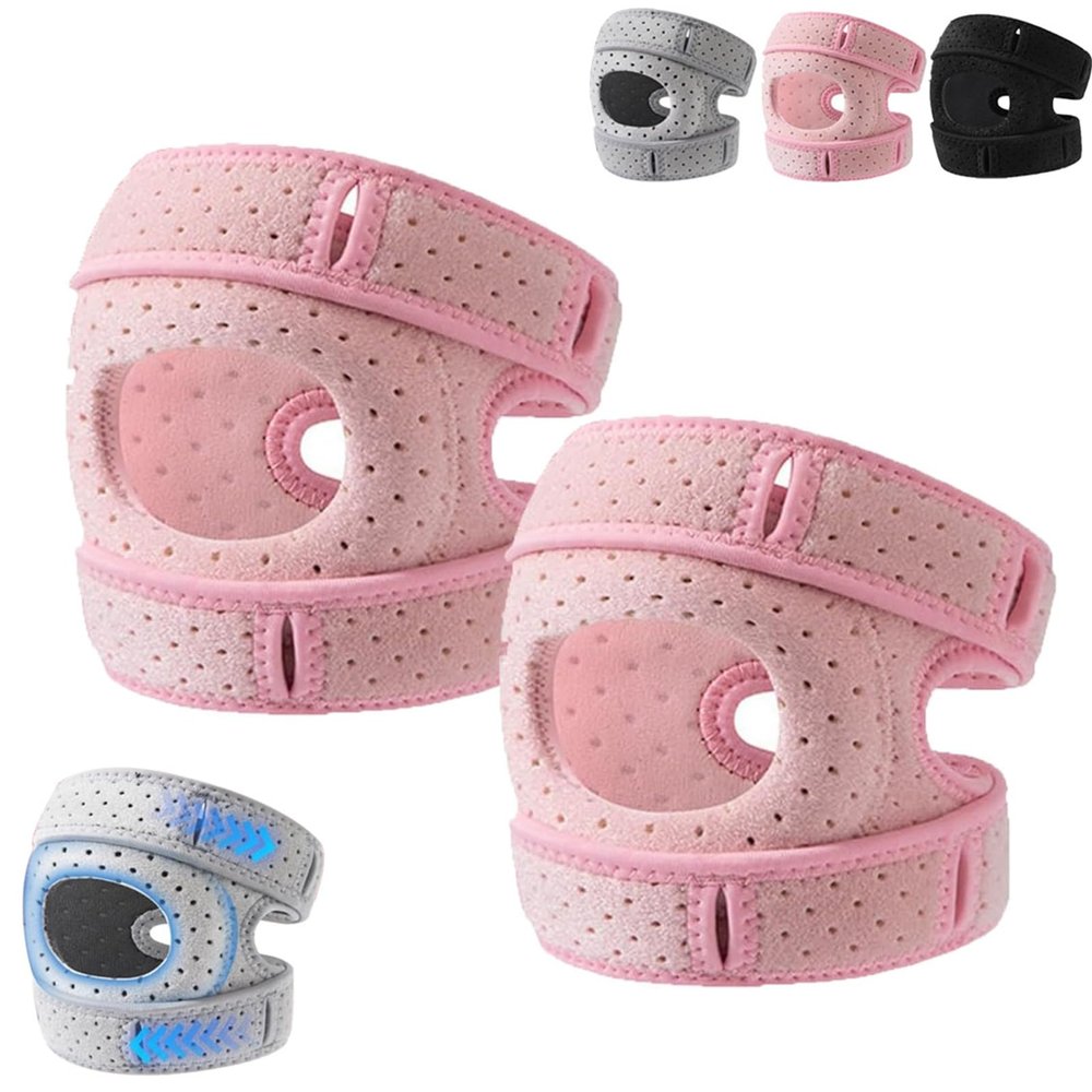 ronsalo Knee Brace, Knee Brace for Women, Support for Leg, Patellar Pad Realign Knee Joint While You Move (pink, L)
