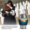 JAGSHASHI Fishing Little Urns for Human Ashes Adult Male & Female - Small Burial Urn for Mom & Dad Ash - Adult Cremation Urns for Human Ashes - 3 Inch Set of 2 - Keesake Memorial Funeral Urn view 4