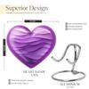MUKTIVE Purple Waves Heart Urn - Combo of 5 - Extra Large Purple Urns for Human Ashes Adult | 4pcs, Mini Urns for Human Ashes Small Keepsake Dad - Cremation Urn for Mom view 2