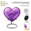 MUKTIVE Purple Waves Heart Urn - Combo of 5 - Extra Large Purple Urns for Human Ashes Adult | 4pcs, Mini Urns for Human Ashes Small Keepsake Dad - Cremation Urn for Mom view 3