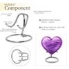 MUKTIVE Purple Waves Heart Urn - Combo of 5 - Extra Large Purple Urns for Human Ashes Adult | 4pcs, Mini Urns for Human Ashes Small Keepsake Dad - Cremation Urn for Mom view 4