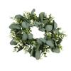 ABOOFAN Artificial Eucalyptus Leaf Wreath Small Eucalyptus Garland Door Hanging Decor for Home Entrance Lifelike Faux Greenery Decoration for Weddings and Seasonal Events view 1