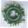 ABOOFAN Artificial Eucalyptus Leaf Wreath Small Eucalyptus Garland Door Hanging Decor for Home Entrance Lifelike Faux Greenery Decoration for Weddings and Seasonal Events view 2