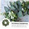 ABOOFAN Artificial Eucalyptus Leaf Wreath Small Eucalyptus Garland Door Hanging Decor for Home Entrance Lifelike Faux Greenery Decoration for Weddings and Seasonal Events view 4