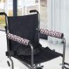 Gomyblomy Pink Leopard Print Wheelchair Arm Pads 2 Pack Soft Support Wheelchair Armrest Covers Washable for Office Transport Chairs Scooters Wheelchair Accessories Adults Women view 4