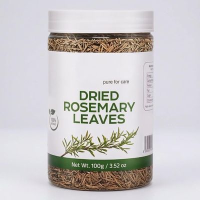 100% Natural Dried Rosemary Leaves, 100g Premium Culinary Herb for Cooking, Seasoning, Herbal Tea, Skincare, Hair Care & Aromatherapy | Resealable Freshness Jar