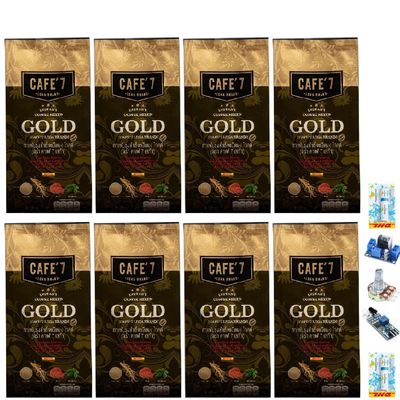 10 Sachets/Pack (150g) With 4 Legendary Natural Extracts Delicious Intense Much Mellow Fruit Snack Cafe7LegaGold Coffee Set 8 B213 By Thaigiftshop [Get Free Tomato Facial Mask]
