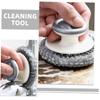 minkissy Steel Wool Dish Brush Handle Kitchen Scrubber for Pots and Pans Heavy-Duty Cleaning Tool for Dishwashing and Kitchen Supplies view 3