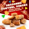 Smoky Bacon Cheese Pretzel Pieces | 1 Pound Bag | Bold Flavored, Naturally Seasoned Pretzels | Crunchy, Salty Pretzel Snacks with Cheddar and Bacon view 2