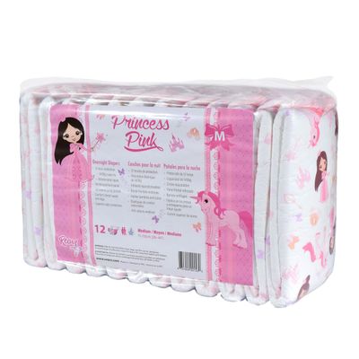 Rearz - Princess Pink - Overnight Adult Diapers (12 Pack Bag) (Medium)