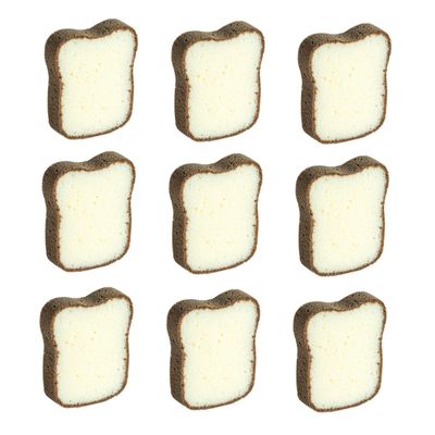 Toast Shaped Cleaning Sponge 6pcs Reusable Kitchen Scrubbers