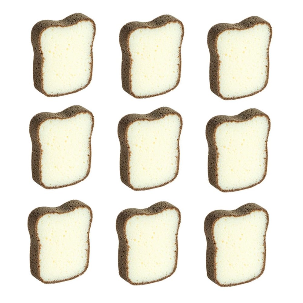 Toast Shaped Cleaning Sponge 6pcs Reusable Kitchen Scrubbers