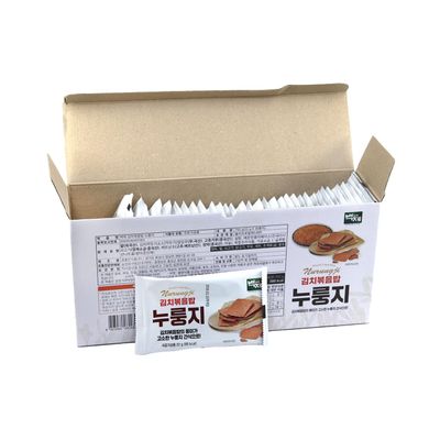 Baekje Kimchi Fried Rice with Crispy, Crust of overcooked rice, The scorched part of boiled rice Double-Roasted for Extra Crunch, 27.94 oz (Pack of 36)