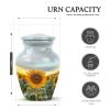 KARYLIZ Sunflower Urns for Human Ashes - 10 Inch Large Capacity Urn for Adult Male - Earns for Ashes Adult Female - Burial Cremation Urns - 3 Inch Little Ash Holders for Human Remains - Combo of 5 view 3
