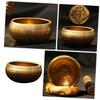 Abaodam 1 Set Tibetan Meditation Sound Bowl Set Healing Bowl with Mallet Cushion Portable Zen Accessories for Travel Home for Mindfulness Grounding Practices view 3