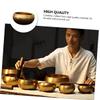 Abaodam 1 Set Tibetan Meditation Sound Bowl Set Healing Bowl with Mallet Cushion Portable Zen Accessories for Travel Home for Mindfulness Grounding Practices view 4