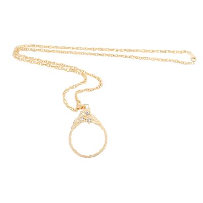 VILLFUL Magnifying Glass Necklace for Women Portable Loupe Pendant with Chain Lightweight and Compact Magnifier for Handsfree Viewing of Books Menus Labels and Prints