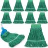 10 PCS 27.6 Inch Commercial Mop Head Refills Heavy Duty Cotton Replacements for Industrial and Residential Floor Cleaning (Green) view 1