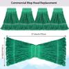 10 PCS 27.6 Inch Commercial Mop Head Refills Heavy Duty Cotton Replacements for Industrial and Residential Floor Cleaning (Green) view 2